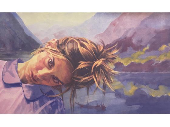 Xenia Hausner, LAKESIDE 2025, Chromolithografie aus 6 Platten, 67x118cm