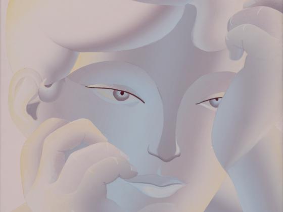 Jinhee Kim, Behind the day, 2025, acrylic on canvas, 40x30cm