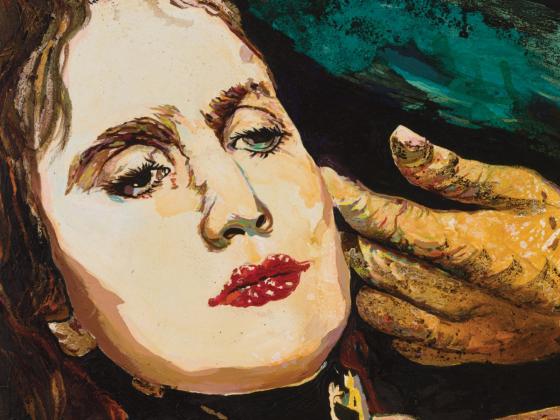 Cornelia Schleime, „Ohne Titel“, 2007, Acryl, Asphaltlack und Schellack auf Leinwand, 160 x 200 cm. 