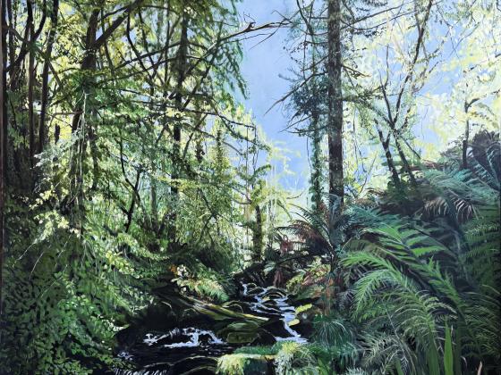 Mary A. Kelly | Trembling of a leaf | Öl auf Leinwand | 2025 | 150 x 150 cm