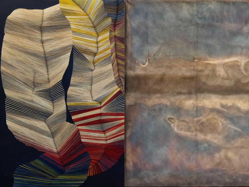 Details of work by Olaf Holzapfel (left) and Michael Sailstorfer (right)
