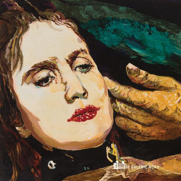 Cornelia Schleime, „Ohne Titel“, 2007, Acryl, Asphaltlack und Schellack auf Leinwand, 160 x 200 cm. 