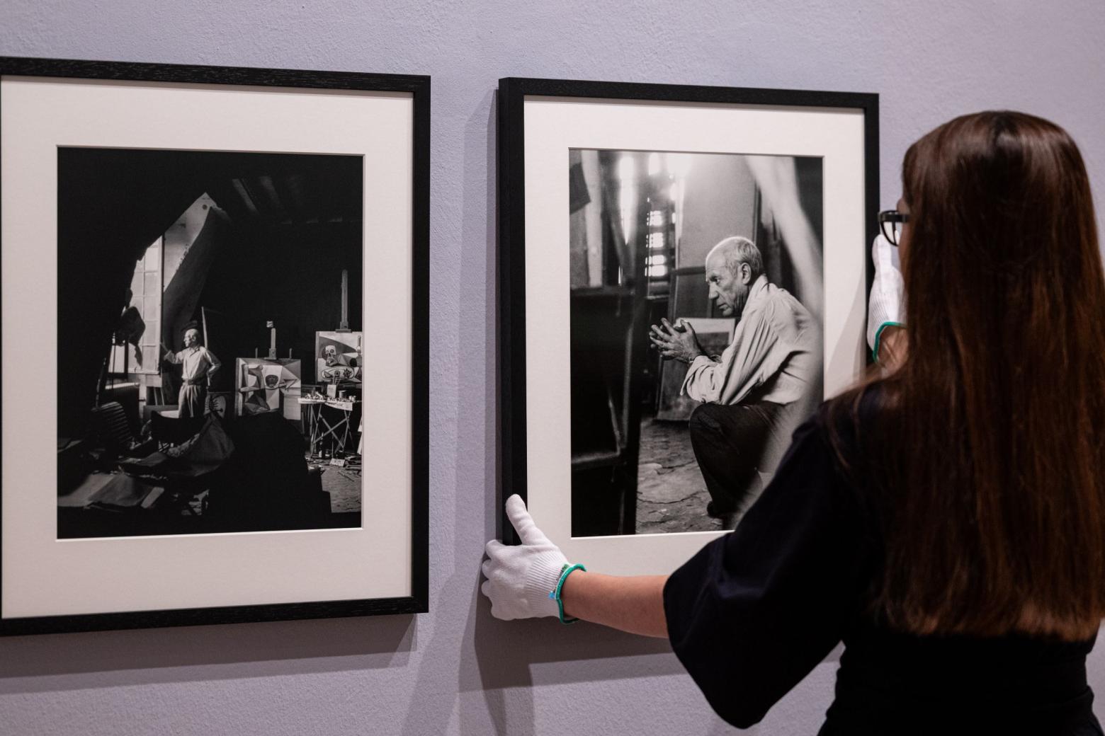 Ausstellungsaufbau "Face to face" im Kunstmuseum Picasso, 2025