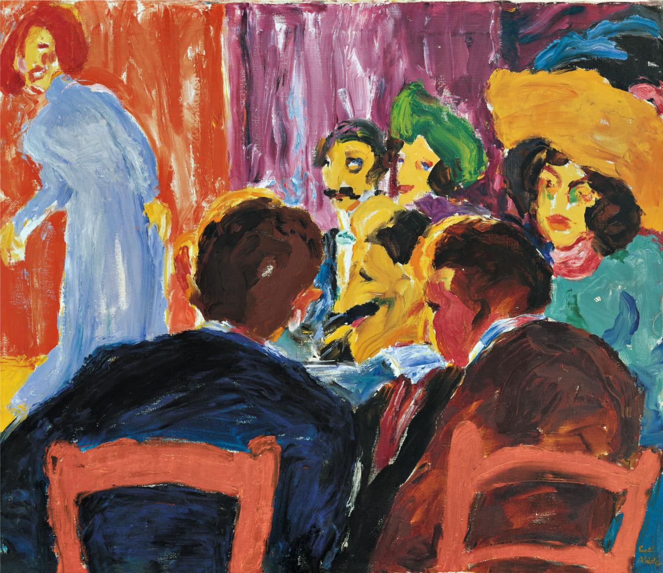 Emil Nolde "Publikum im Cabaret", 1911