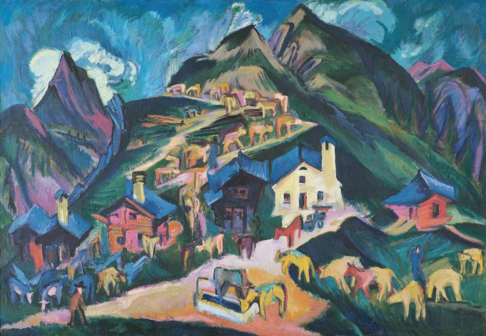 Ernst Ludwig Kirchner "Alpaufzug", 1918/1919
