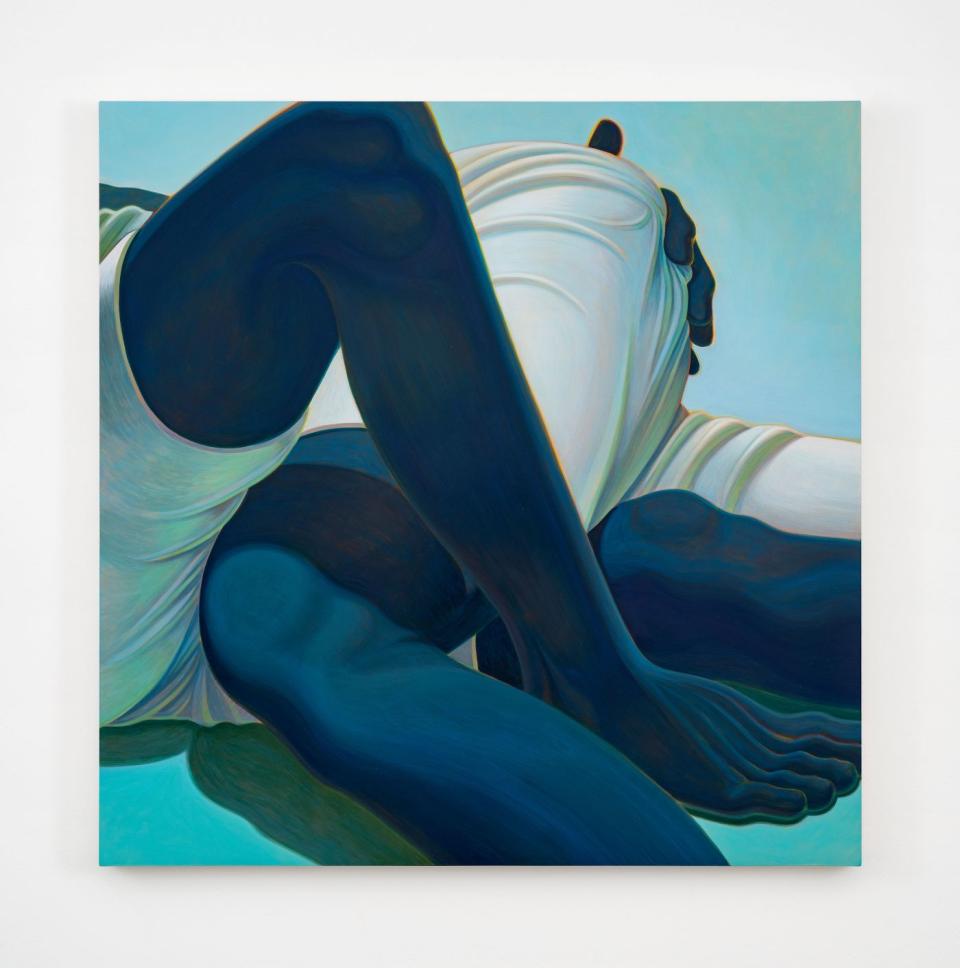 Alex Gardner "Flashing Before Our Eyes", 2024. Acrylique sur toile 121.92 × 121.92 cm