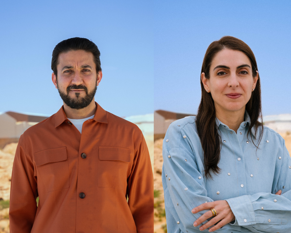 Nora Razian (rechts) und Sabih Ahmed, kuratorisches Team der Diriyah Biennale 2026