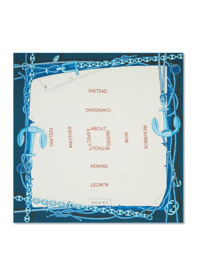 Robert Barry "Nautical Silk Scarf", 2025