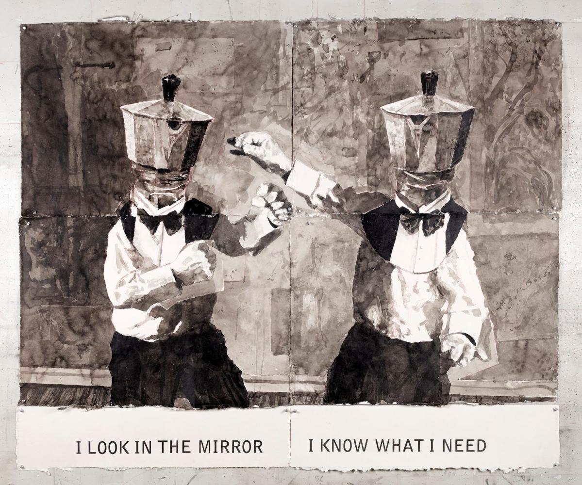 William Kentridge "I look in the Mirror, I Know What I Need", 2023