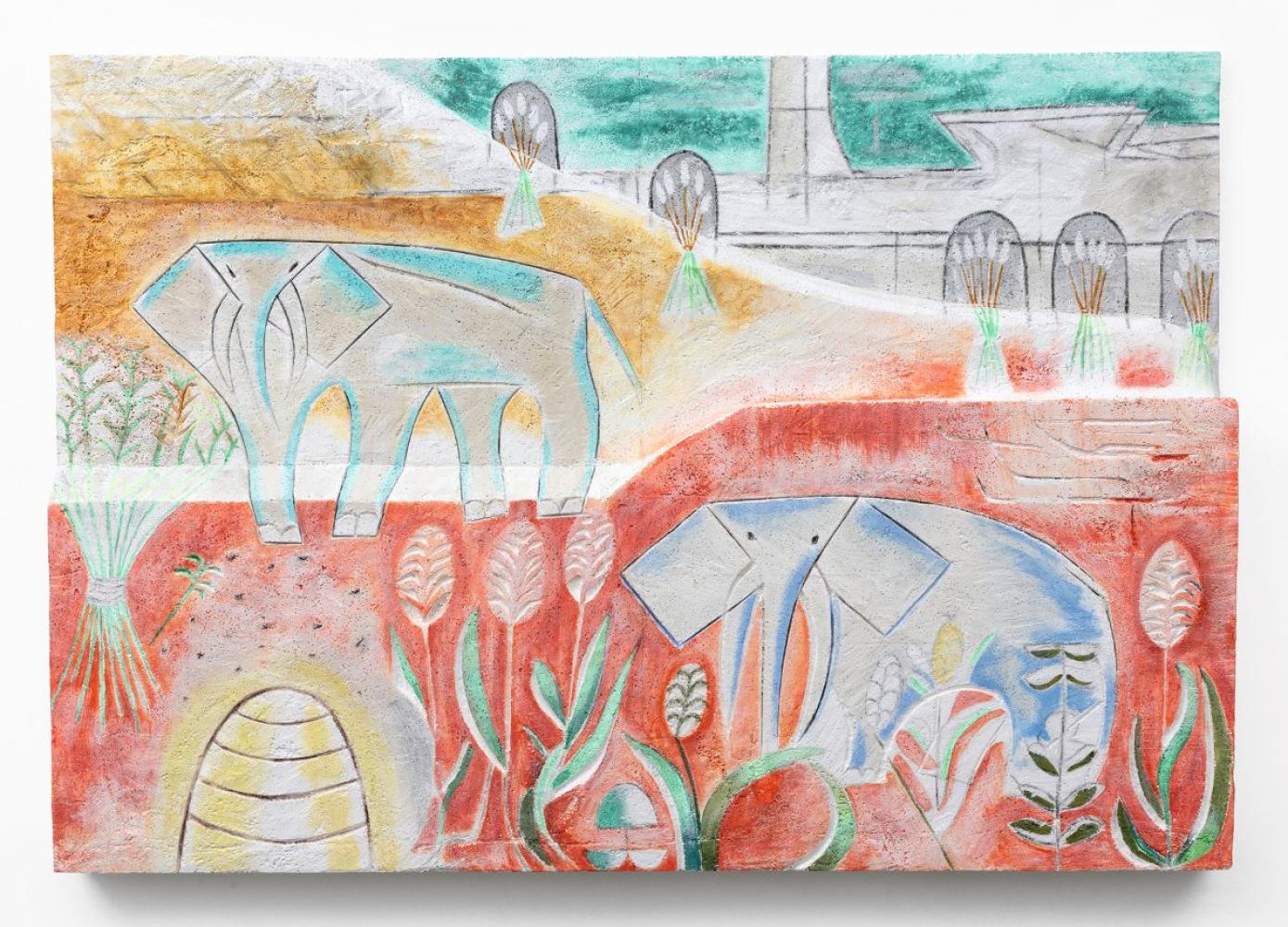 Jacky Strenz: Lin May Saeed "Alfil Relief/ Elephant Relief (V02)", 2021