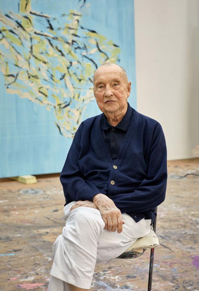 Georg Baselitz in seinem Atelier am Ammersee, fotografiert von Martin Müller