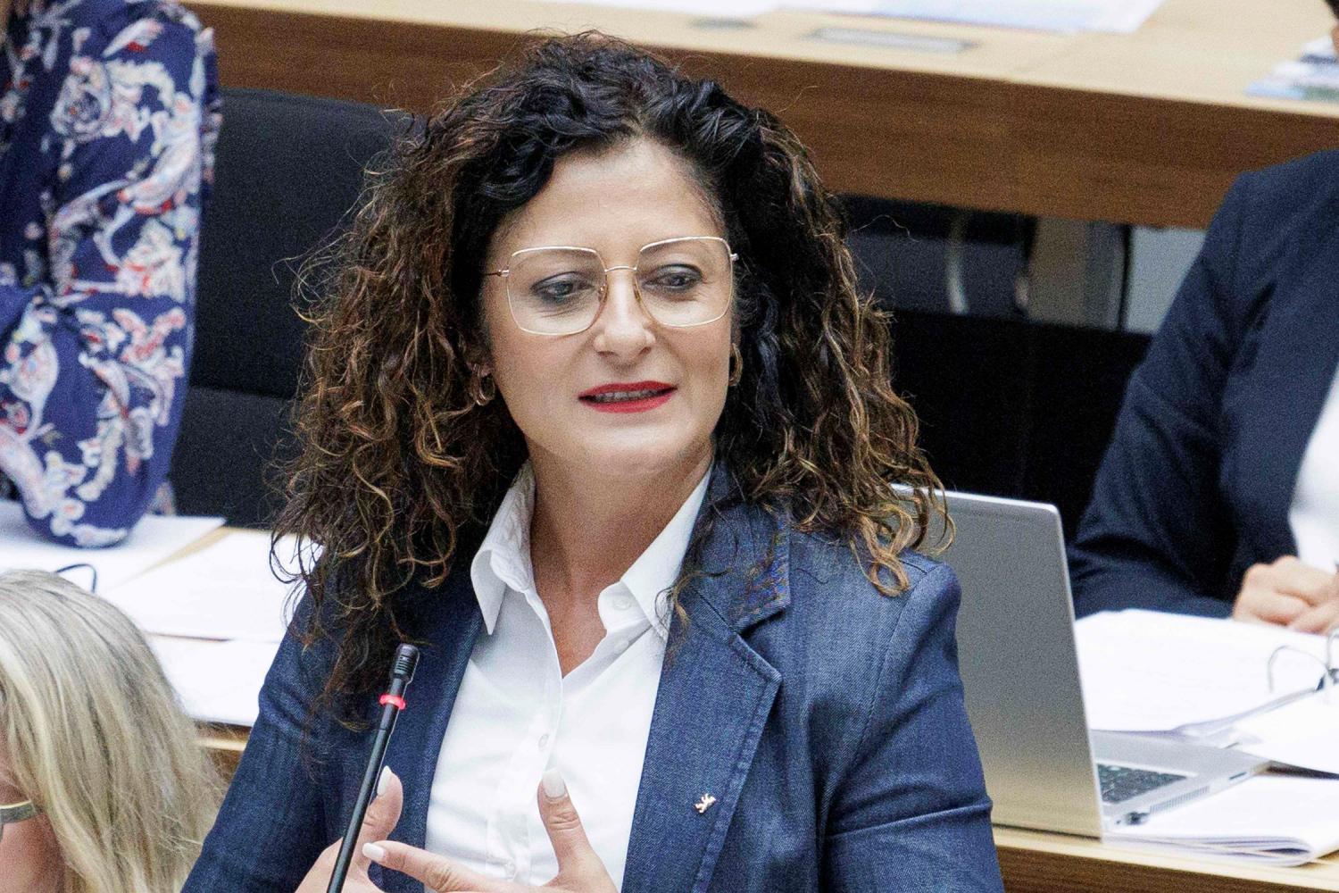 Cansel Kiziltepe (SPD) im Berliner Abgeordnetenhaus, 2025