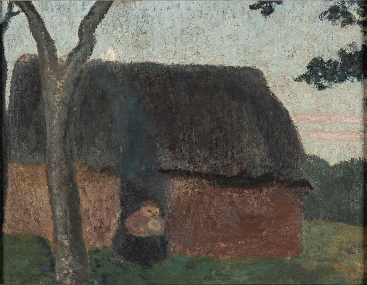 Paula Modersohn-Becker "Mutter mit Kind vor Moorkate", um 1900