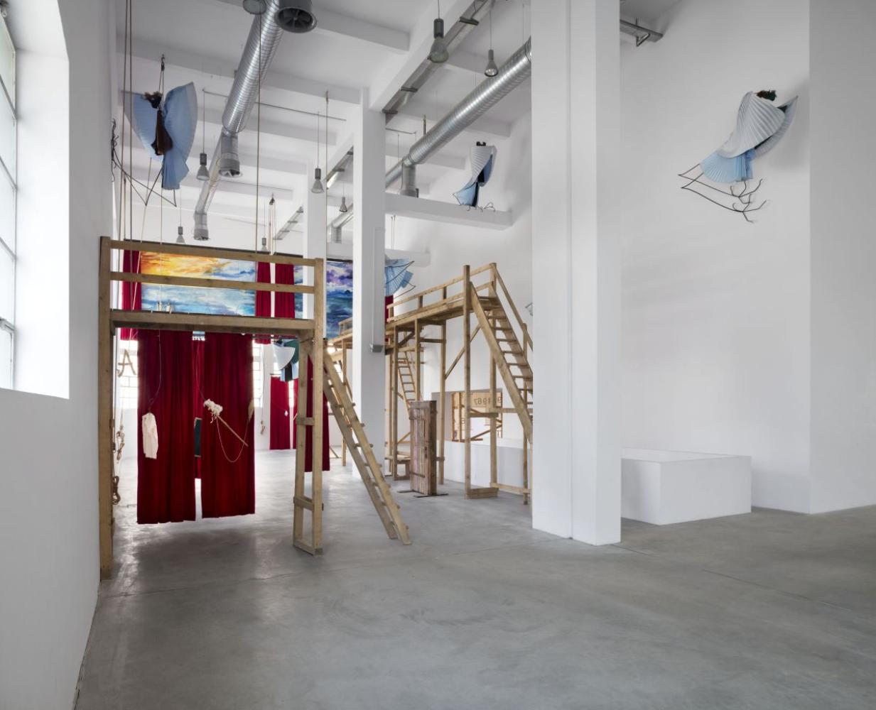 Installationsansicht "Shkrepëtima", Fondazione Merz, Turin, 2018