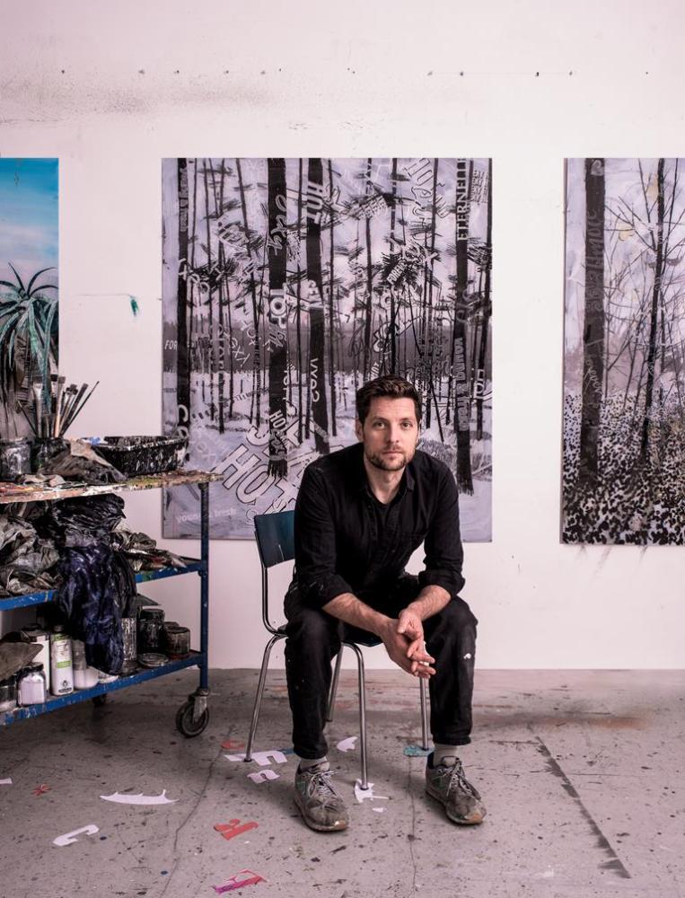 Philipp Fürhofer in seinem Studio in Berlin