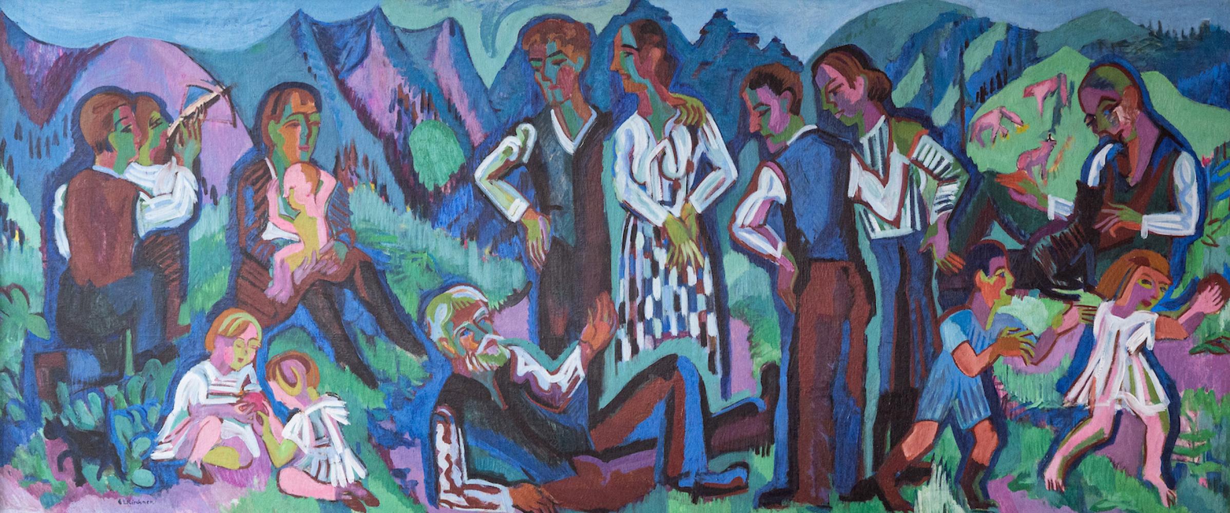 Ernst Ludwig Kirchner "Sonntag der Bergbauern", 1923-24/26