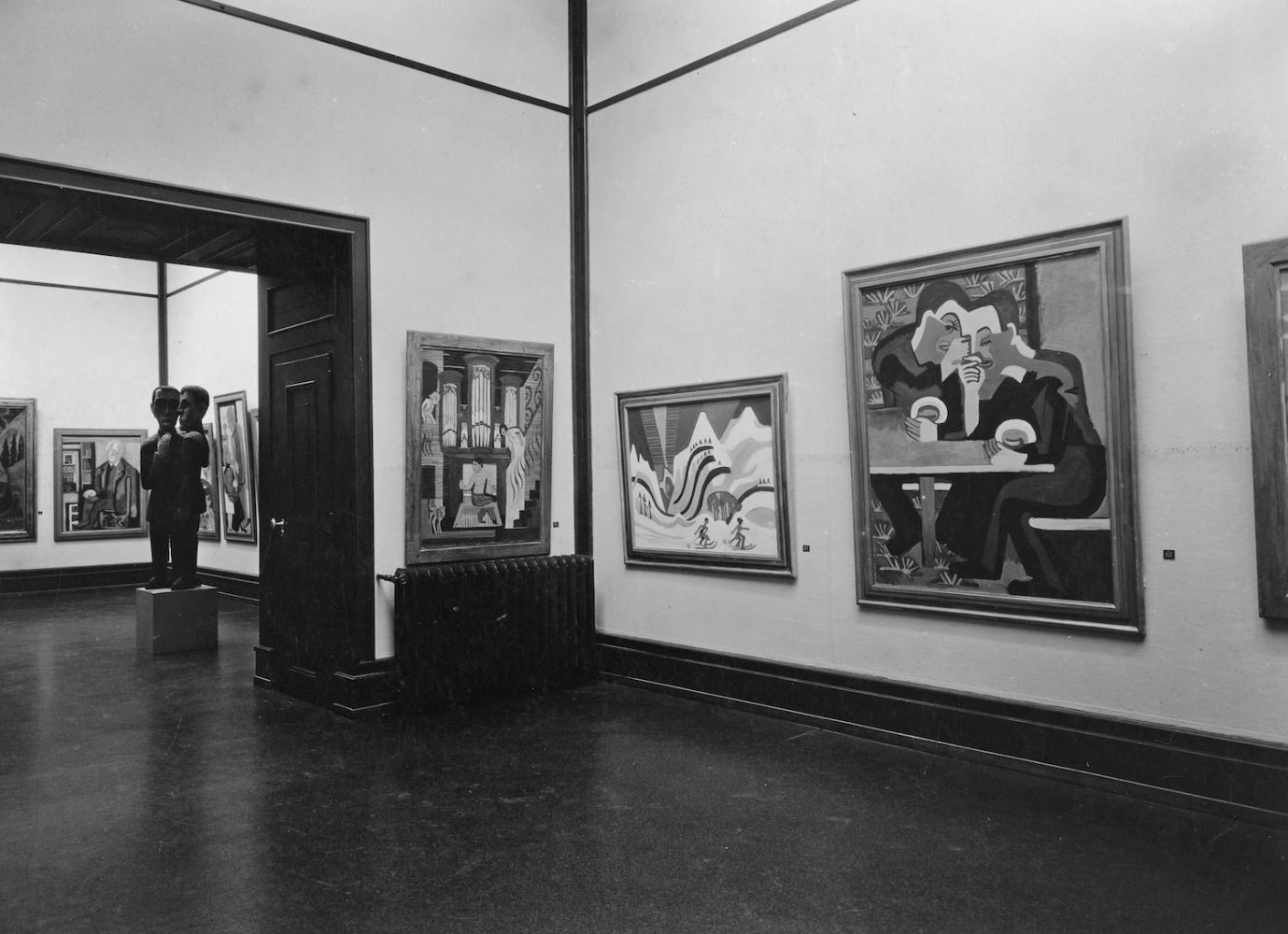 Franz Henn, Blick in die Kirchner-Ausstellung in der Kunsthalle Bern, 1933