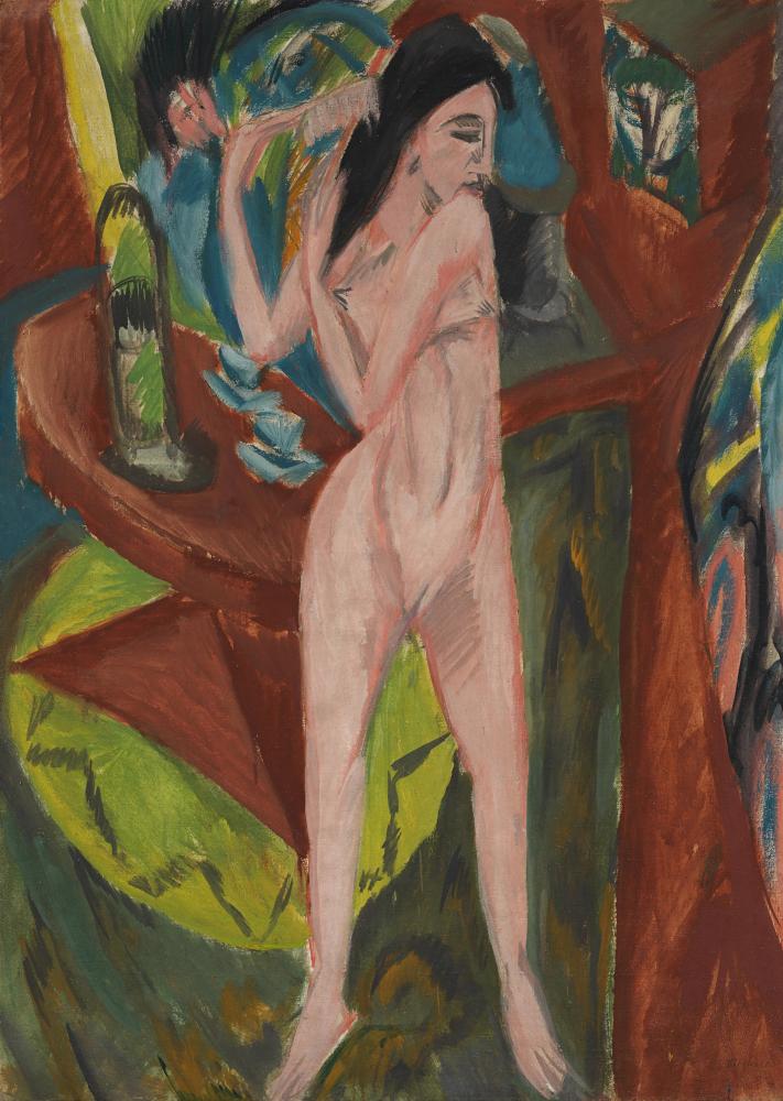 Ernst Ludwig Kirchner "Sich kämmender Akt", 1913