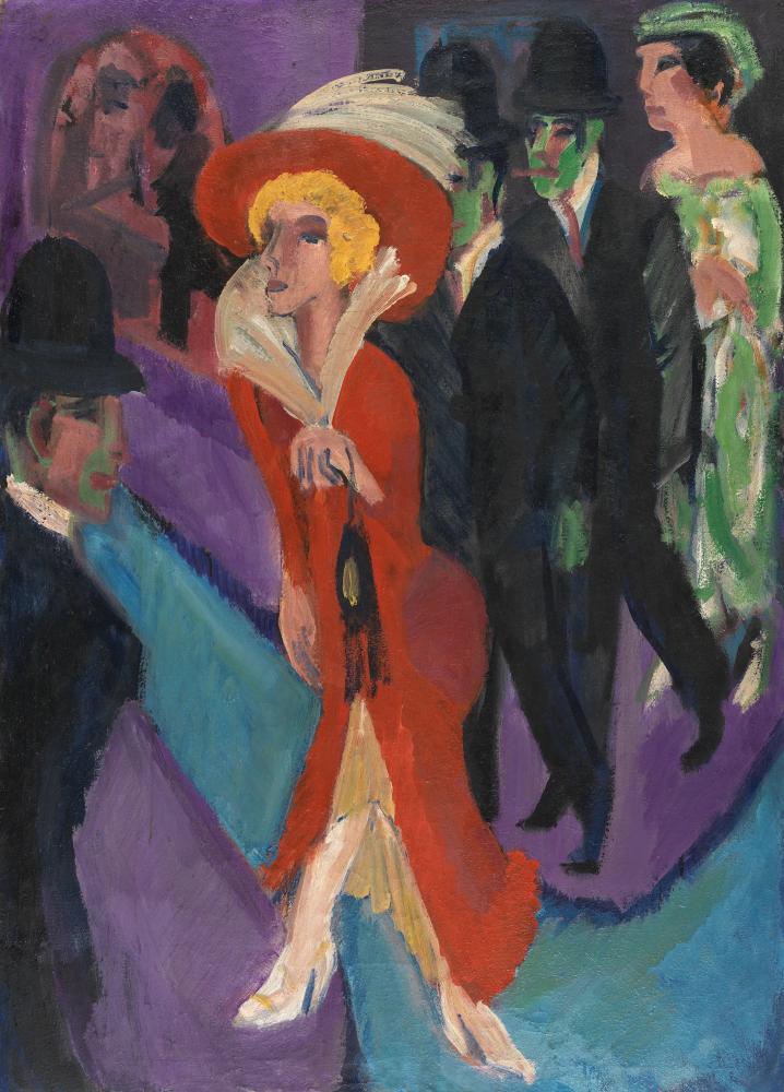 Ernst Ludwig Kirchner "Strasse mit roter Kokotte", 1914/25