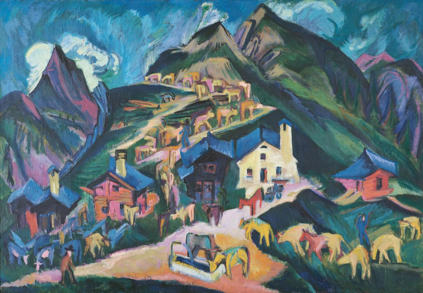 Ernst Ludwig Kirchner "Alpaufzug", 1918/1919