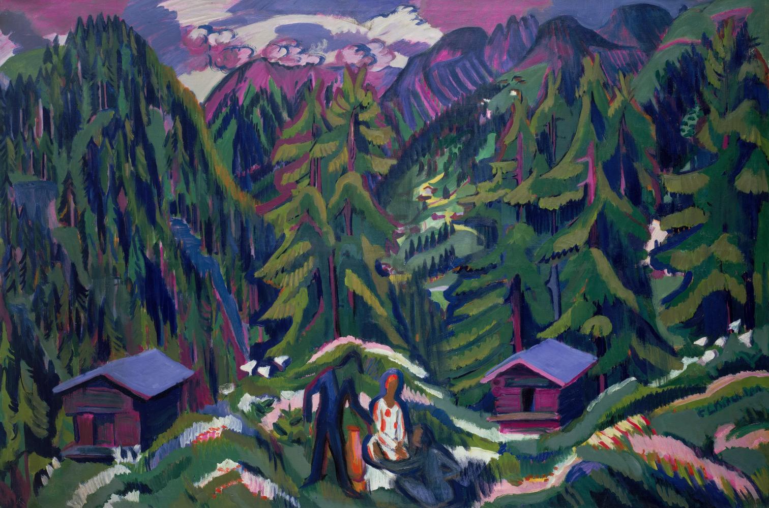 Ernst Ludwig Kirchner "Berglandschaft von Clavadel", 1925-26/27