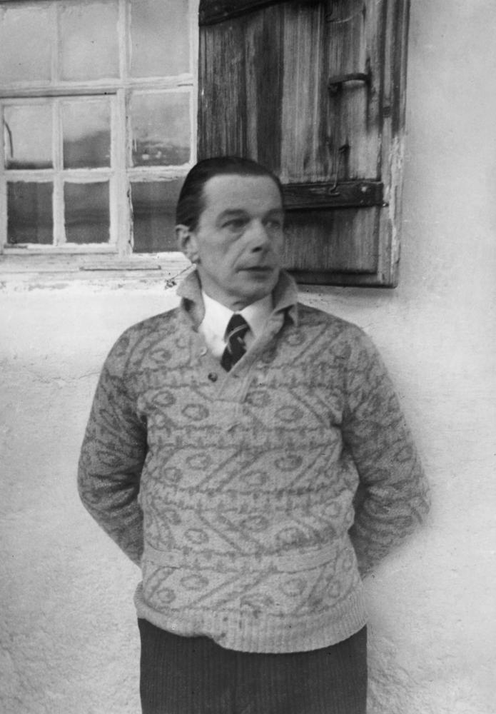 Ernst Ludwig Kirchner, Selbstporträt vor dem Wildbodenhaus, nach 1935