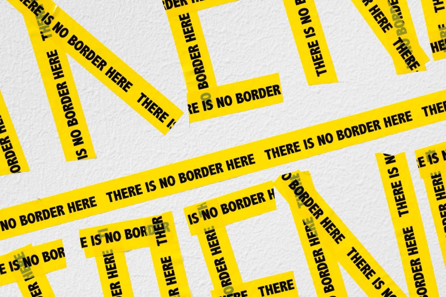 Shilpa Gupta "Untitled (There is No Border Here)", 2005–06, Detail