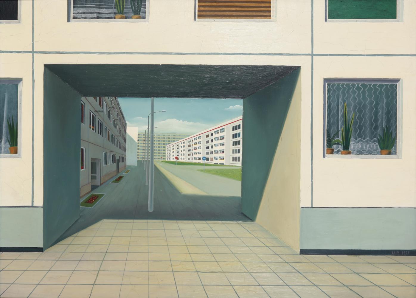 Uwe Pfeifer "Durchgang in Halle-Neustadt", 1971