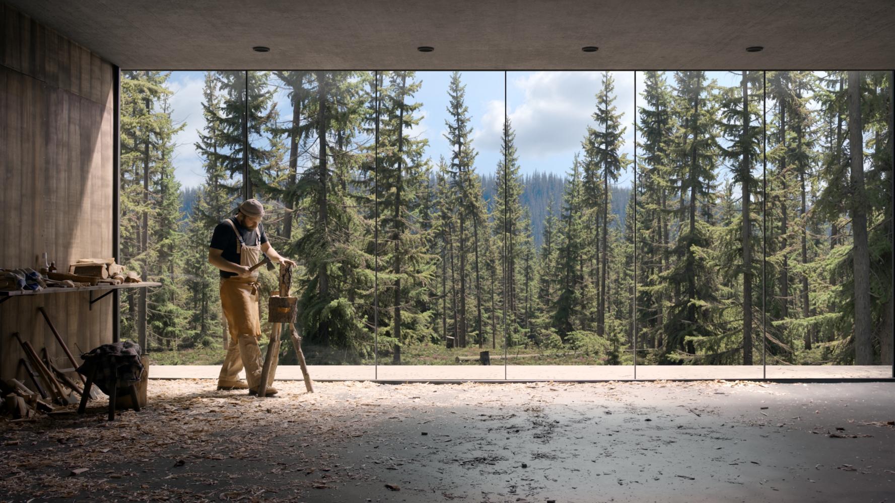 David Claerbout "The Woodcarver and the Forest", 2025, Filmstill